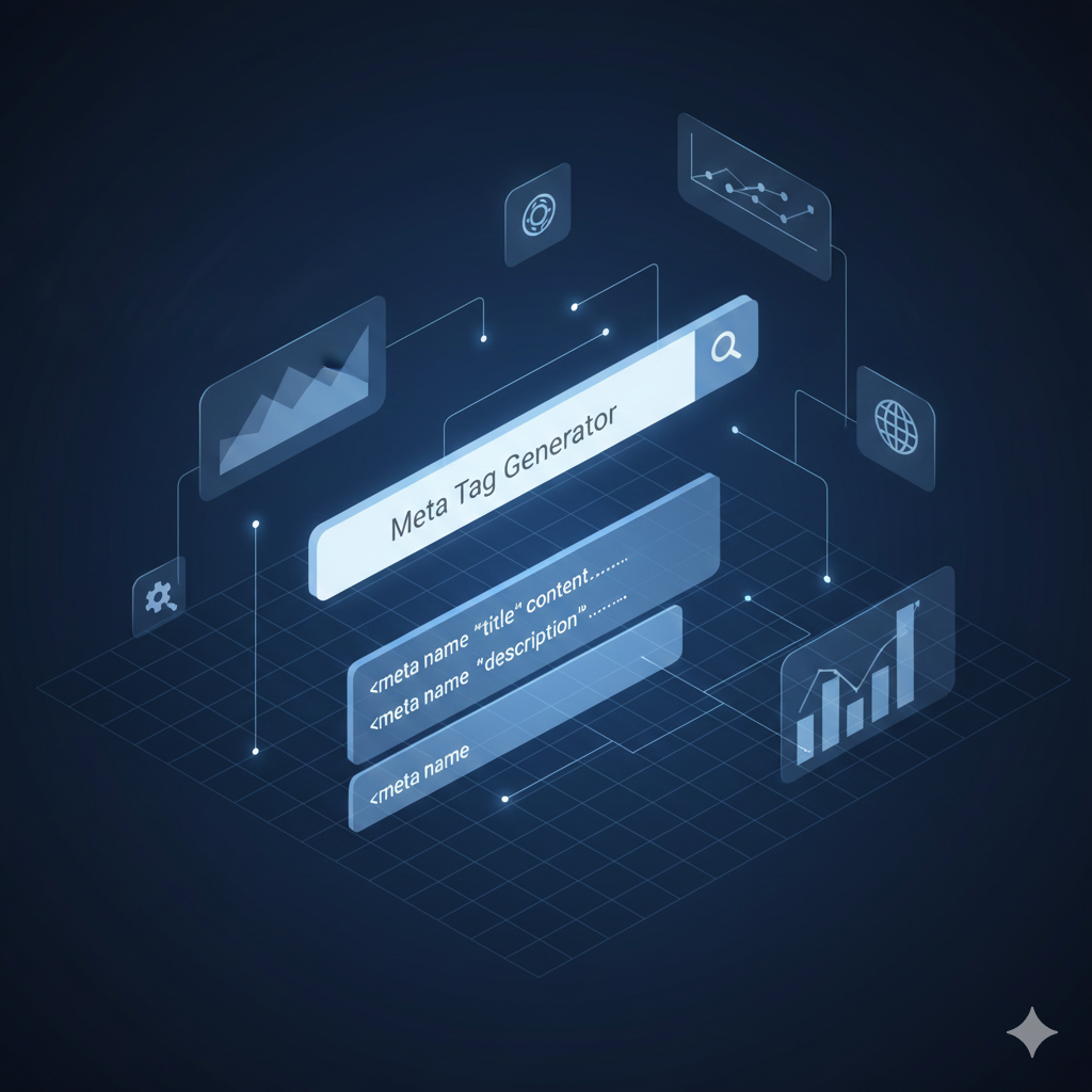 Free Meta Tag Generator Tool Interface for Creating SEO Optimized Title and Description Tags
